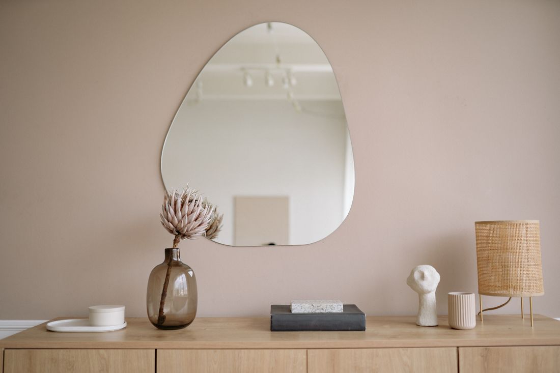 Miroir mural Galet — Collection Organique